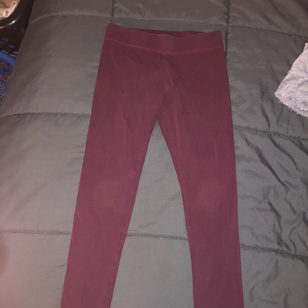 Maroon Aerie Chill Leggings